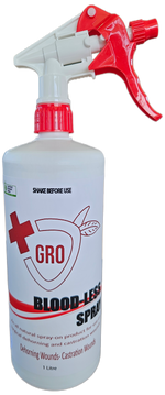 GRO Blood-Less Spray | Dehorning and Castration Wound Spray | Farm & Acre Co