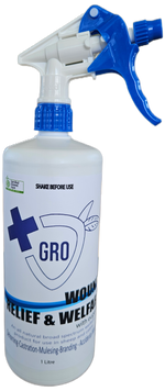 GRO Wound Relief and Welfare with Eugenol | Dehorning,Castration & mulesing wound spray | Farm & Acre Co