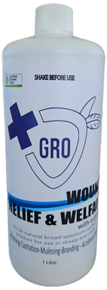 GRO Wound Relief and Welfare with Eugenol | Dehorning,Castration & mulesing wound spray | Farm & Acre Co