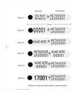 FOFIA sheep EID tag printing layout options