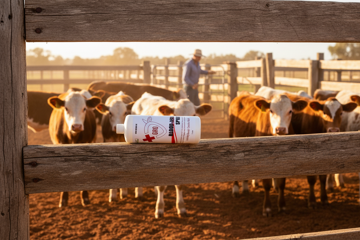 GRO Blood-Less Spray | Dehorning and Castration Wound Spray | Farm & Acre Co
