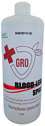 GRO Blood-Less Spray | Dehorning and Castration Wound Spray | Farm & Acre Co