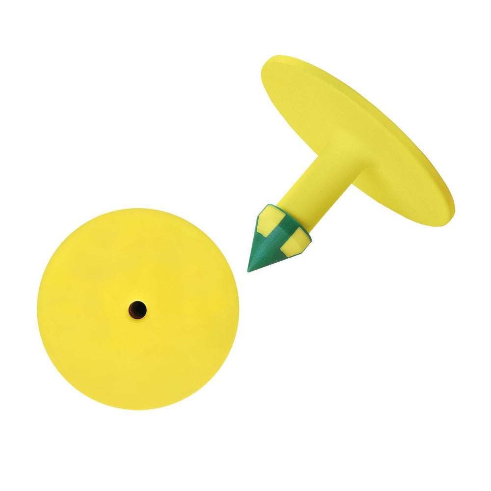 Shearwell BOS button male tag, Yellow, blank
