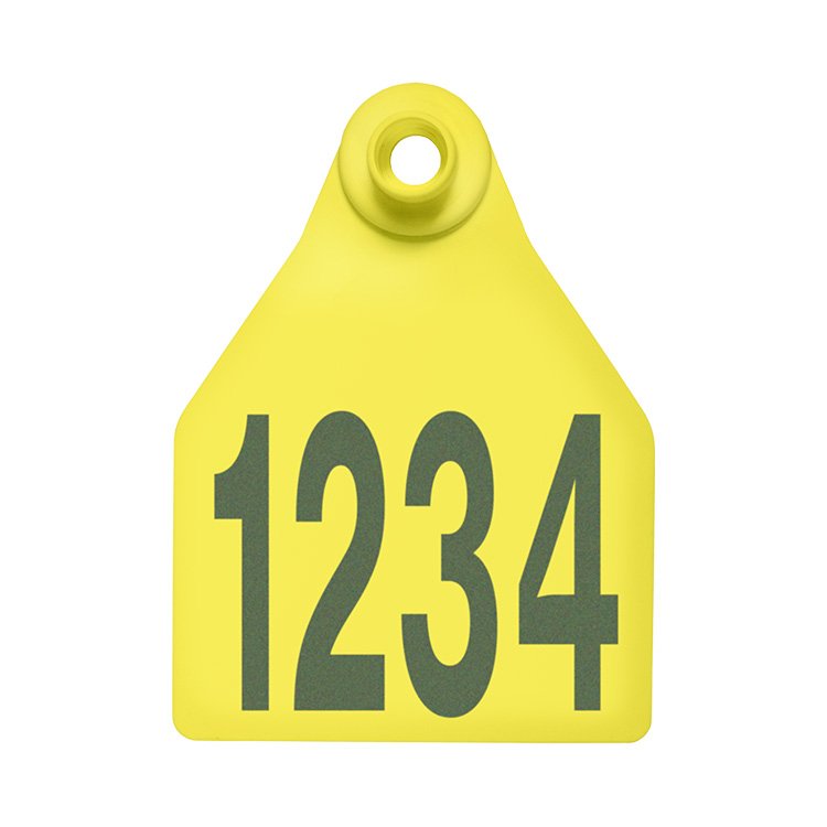 Shearwell BOS female visual tag, Large, Yellow, printed