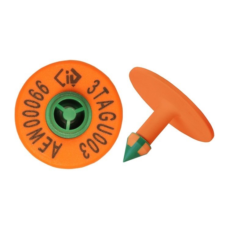 Shearwell NLIS electronic button cattle tag, Orange (post-breeder)